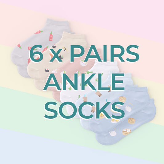 6 Pack Ankle Socks