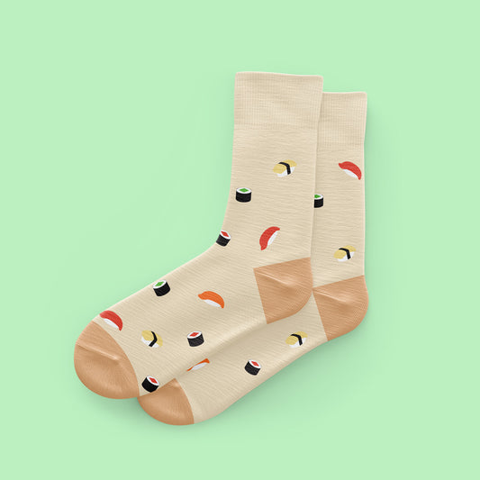 cute sushi crew socks 